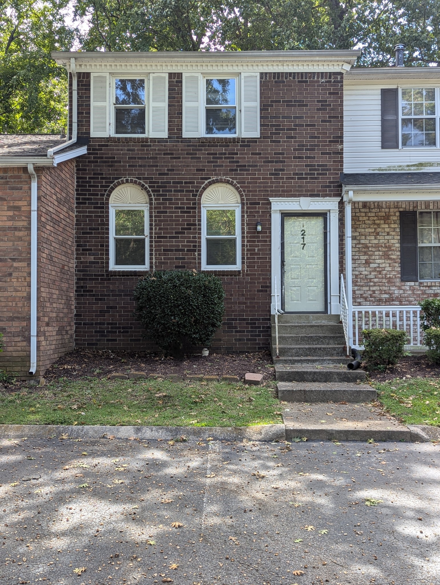 a front view of a house