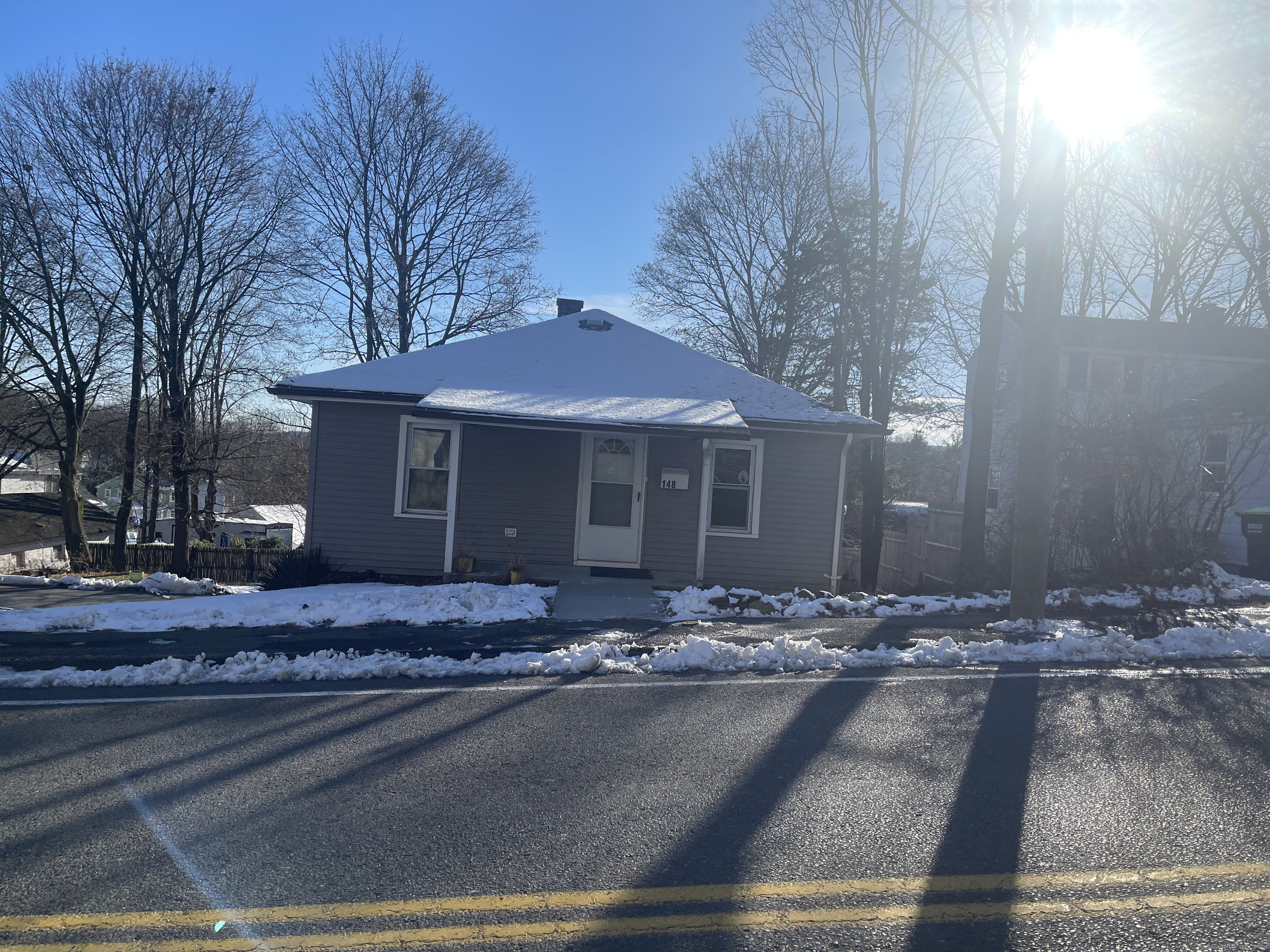 a front view of a house