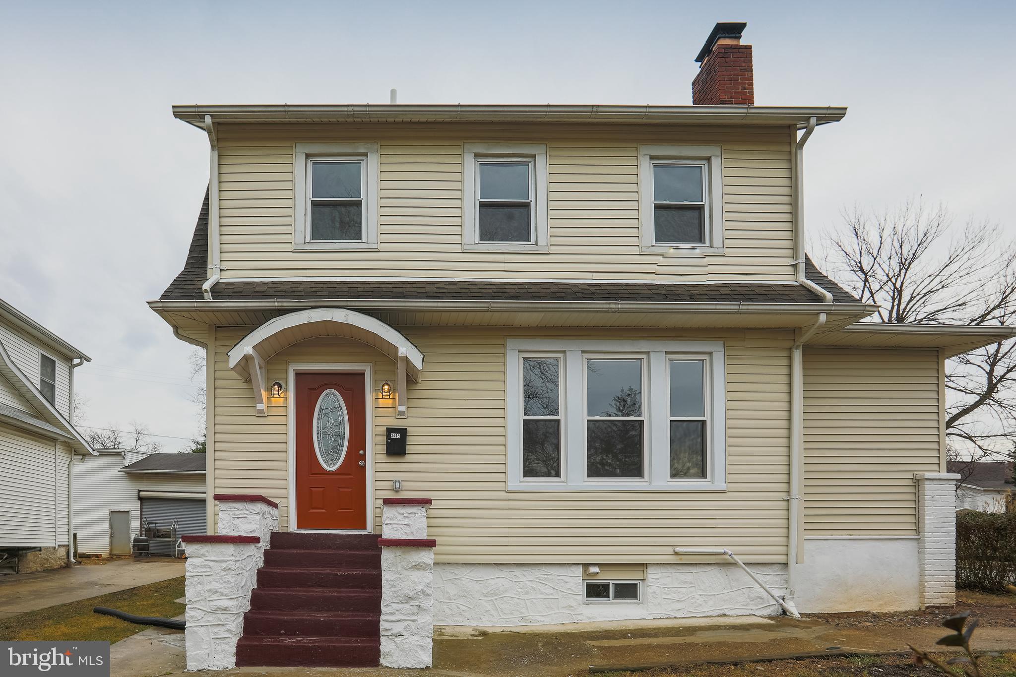 a front view of a house