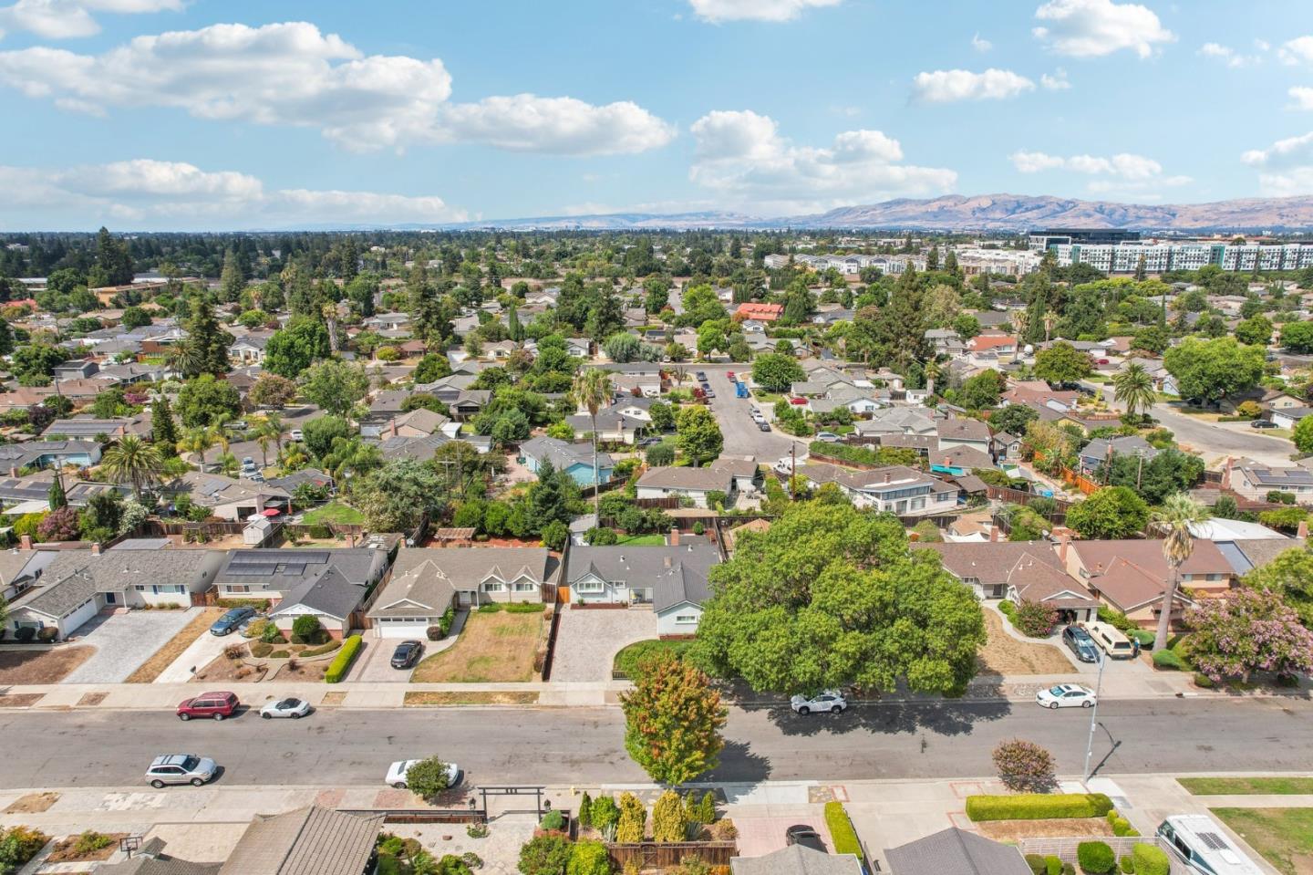 an aerial view of a city