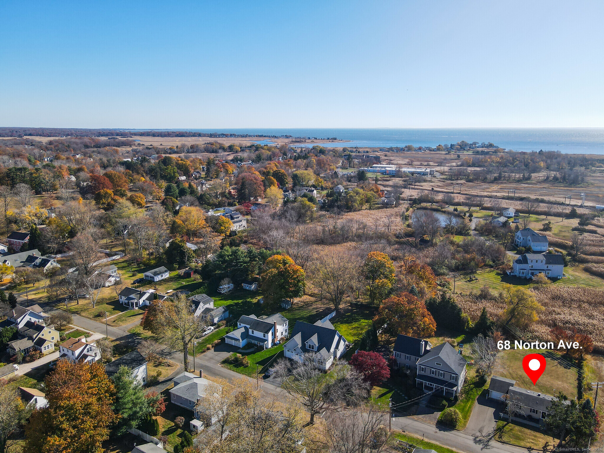 an aerial view of multiple house