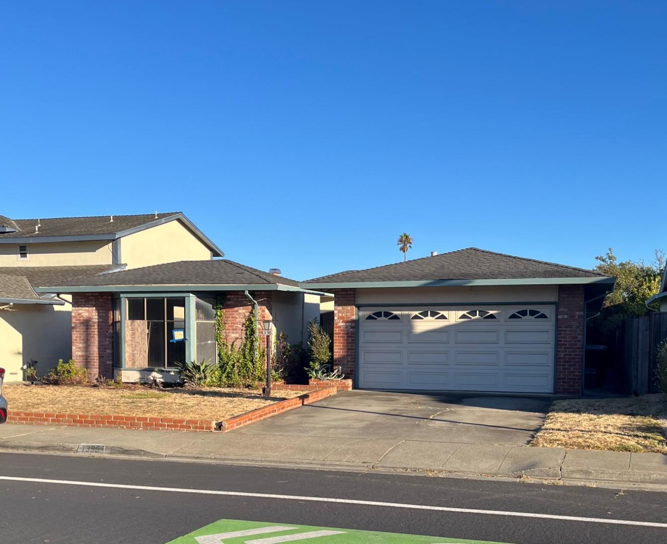 a front view of a house