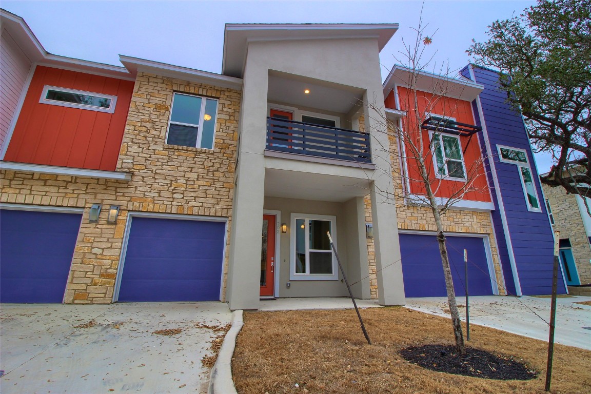 a front view of a house