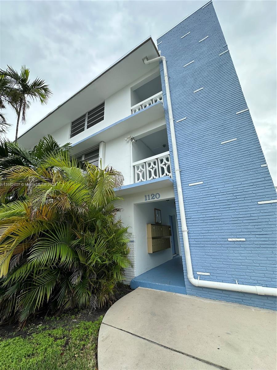 a front view of a house with plants