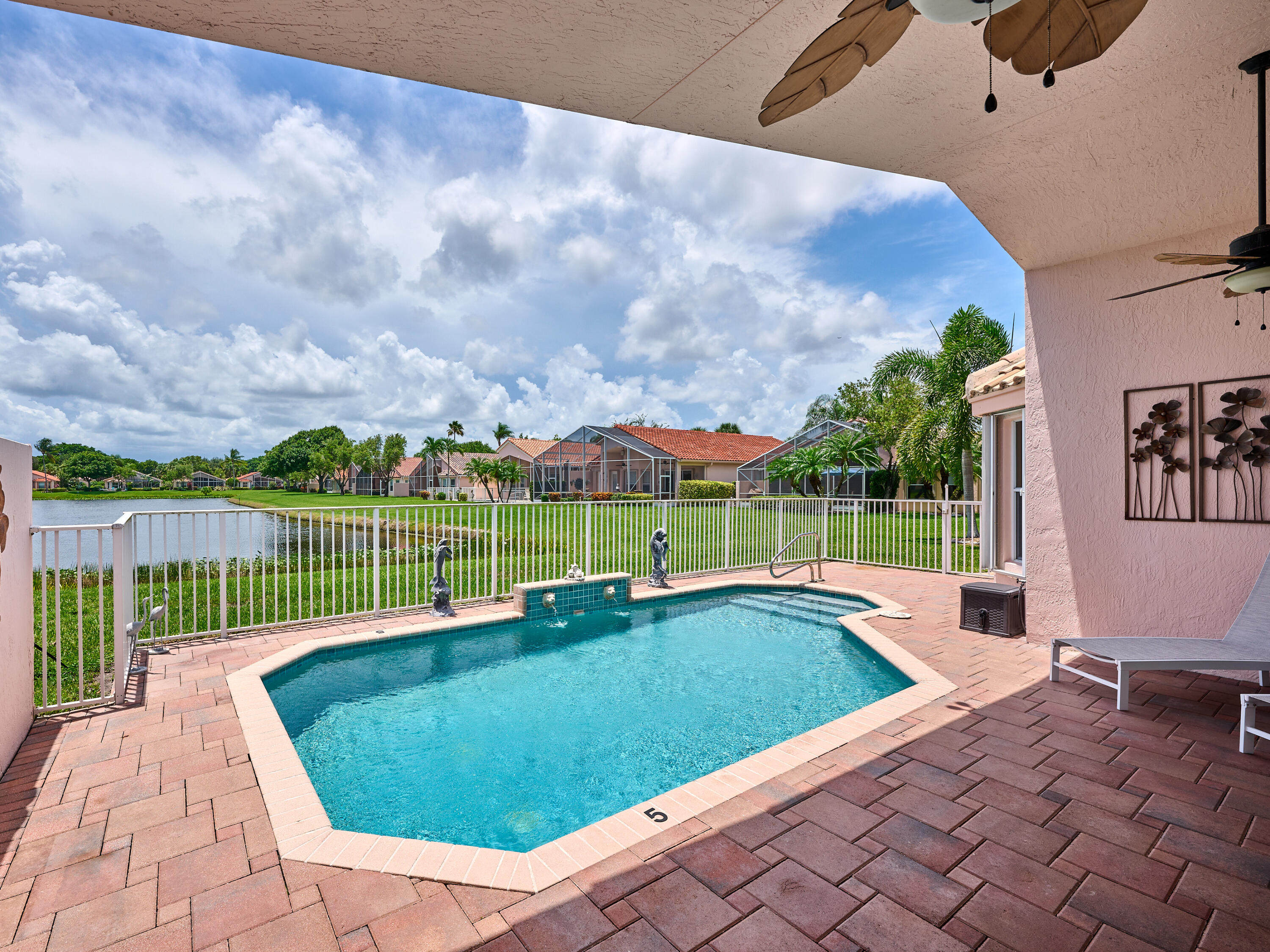 Salt Water Pool With Lake View