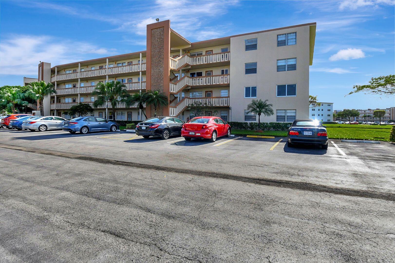 a car parked in front of a building