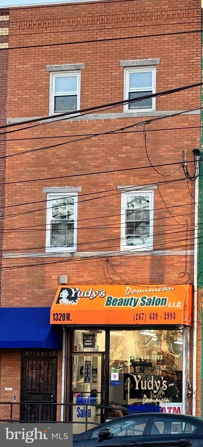 a view of a building with a window