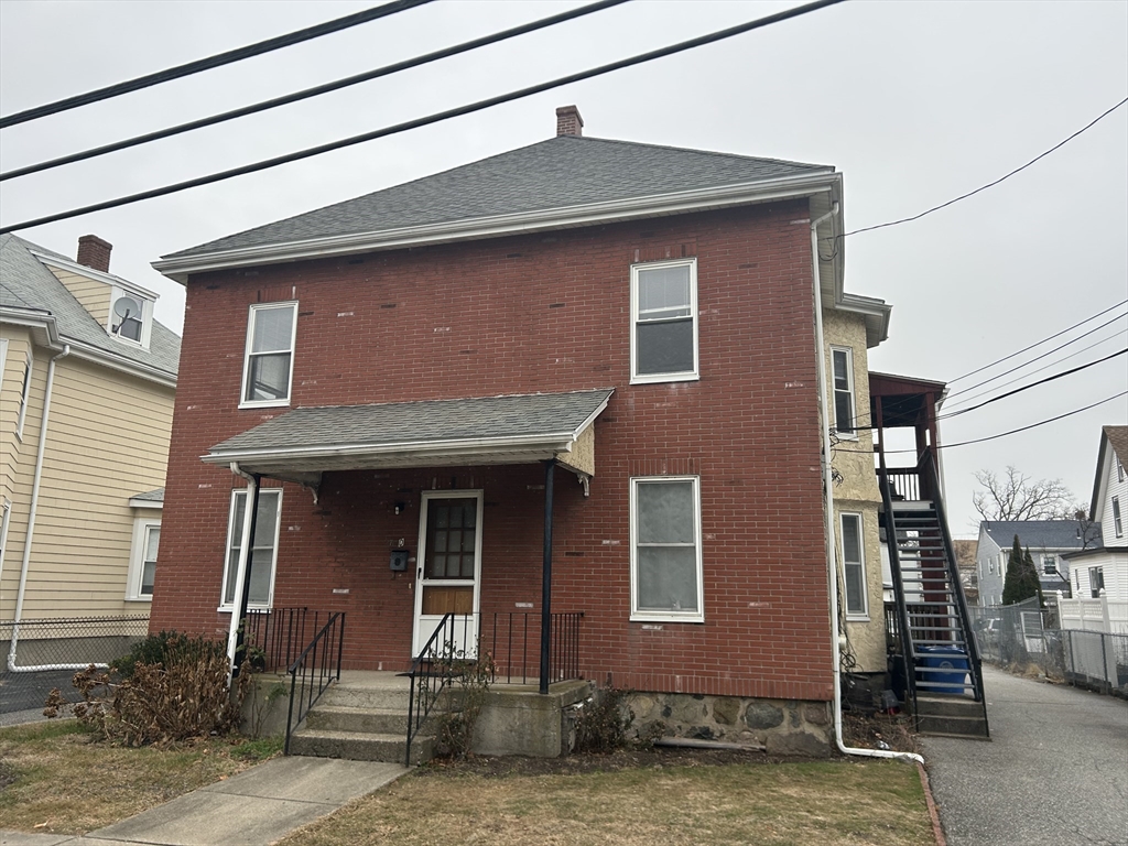 a front view of a house