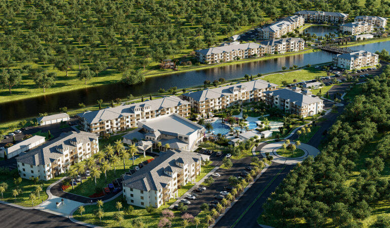 an aerial view of a house with a lake view