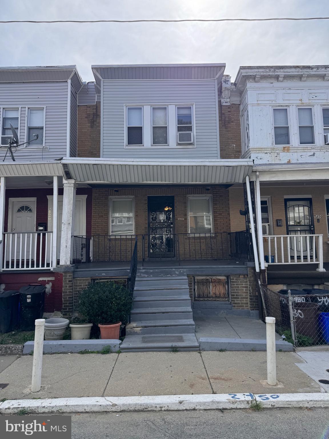 a front view of a house