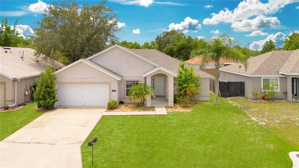 a view of a house with a patio