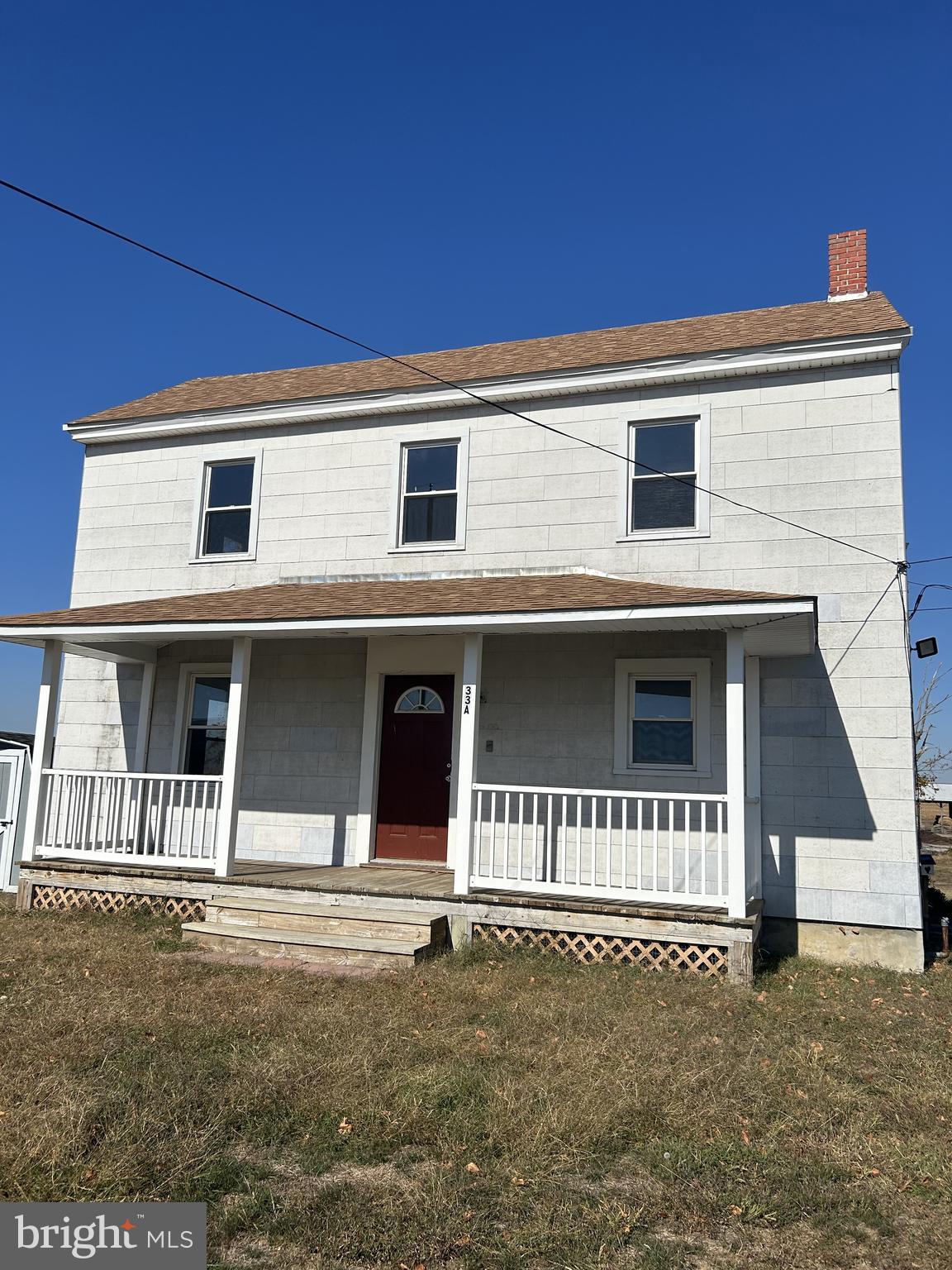 a house with white door of it