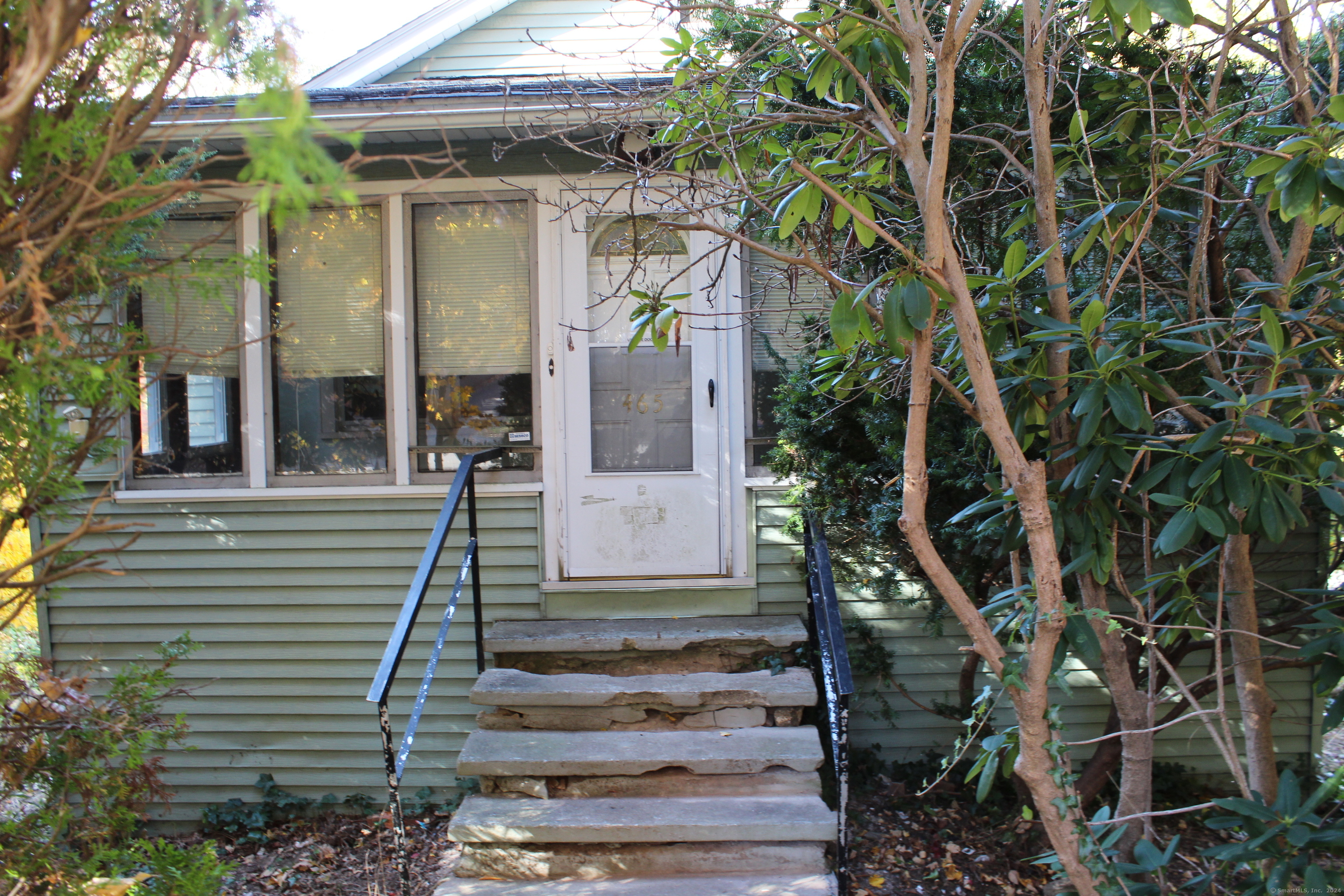 a front view of a house