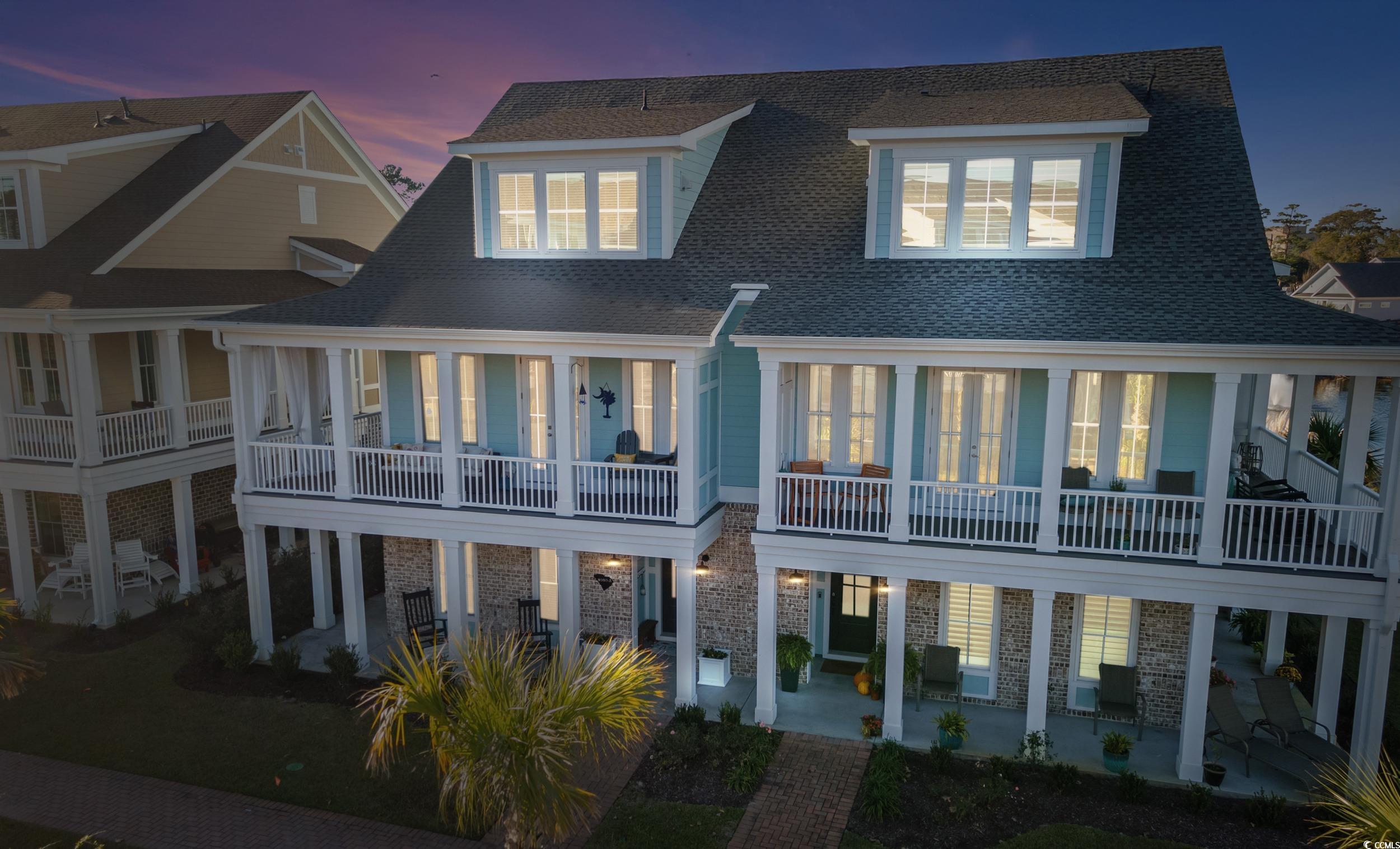 View of house at dusk