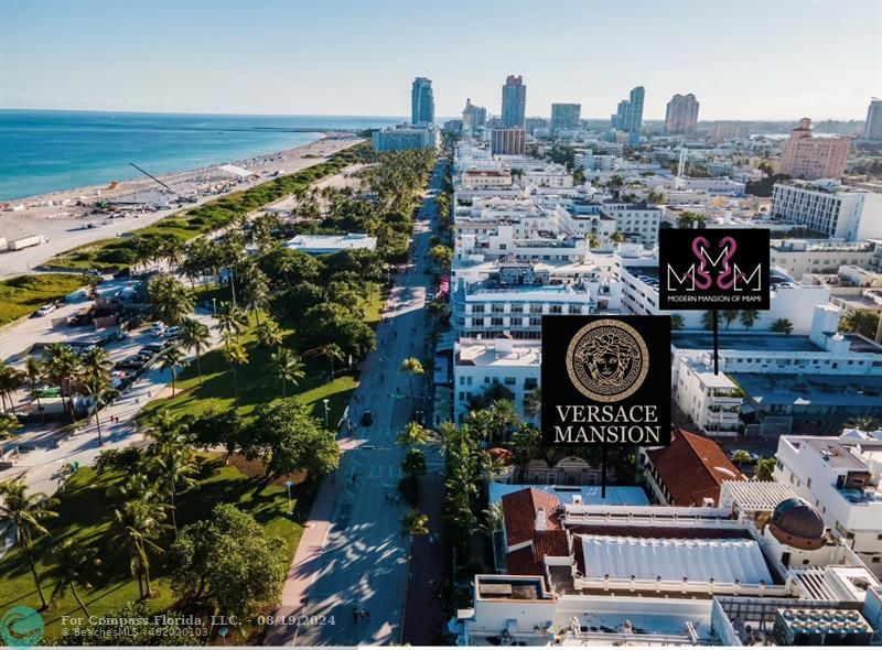 a view of a city with ocean view