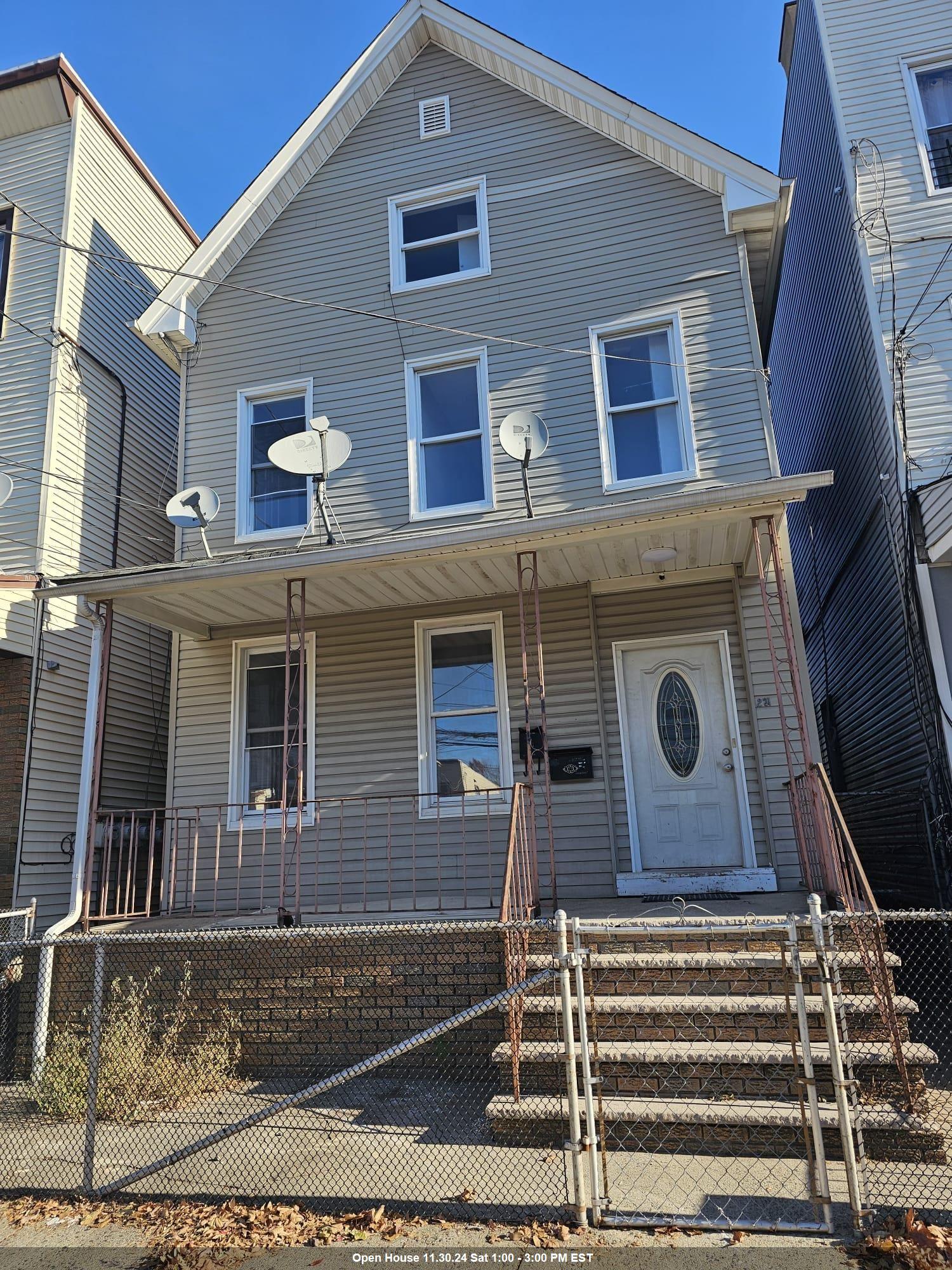 a front view of a house