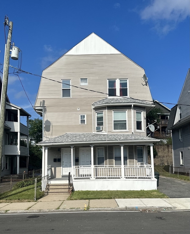 a front view of a house