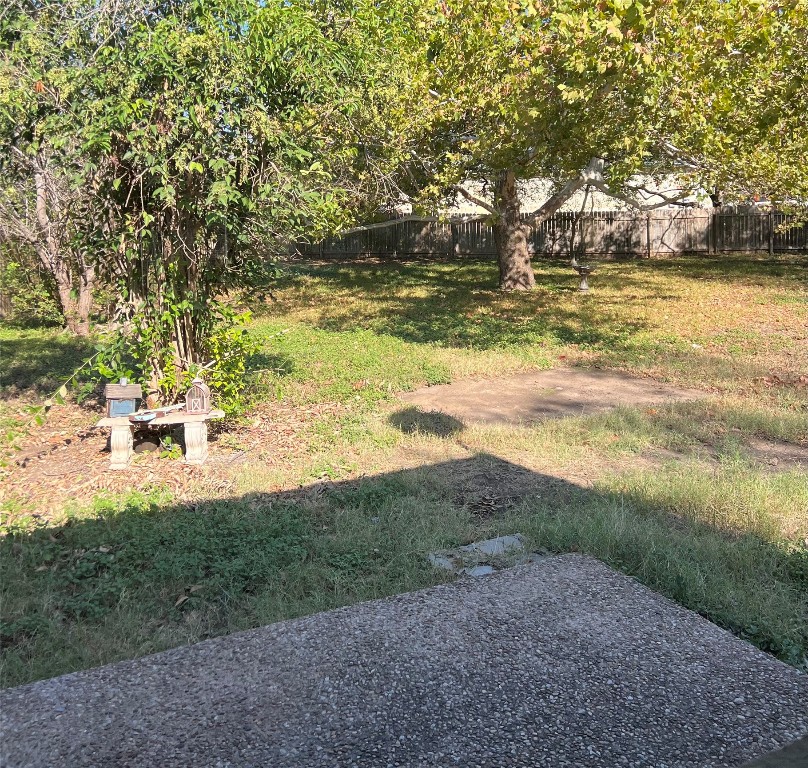 a view of yard with ocean view