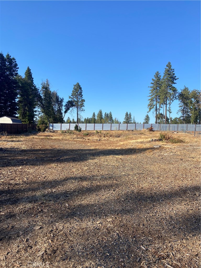 a view of a yard with a house