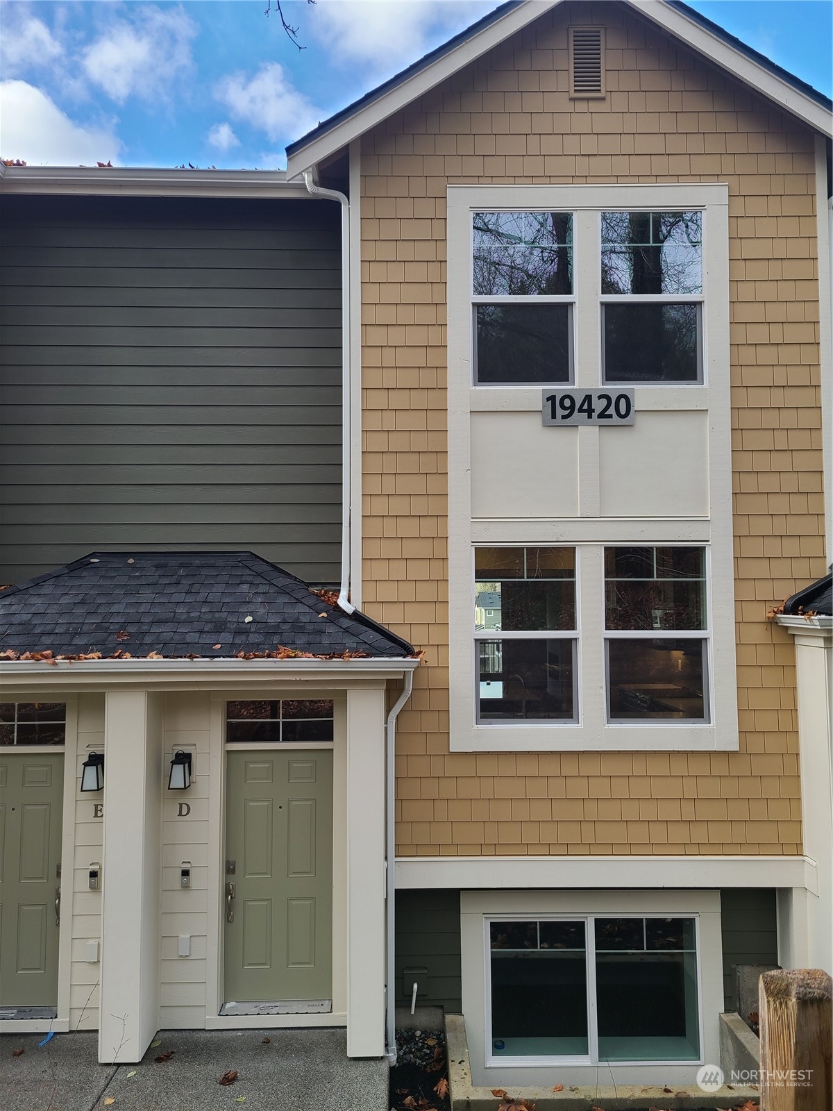 a view of a house with a door