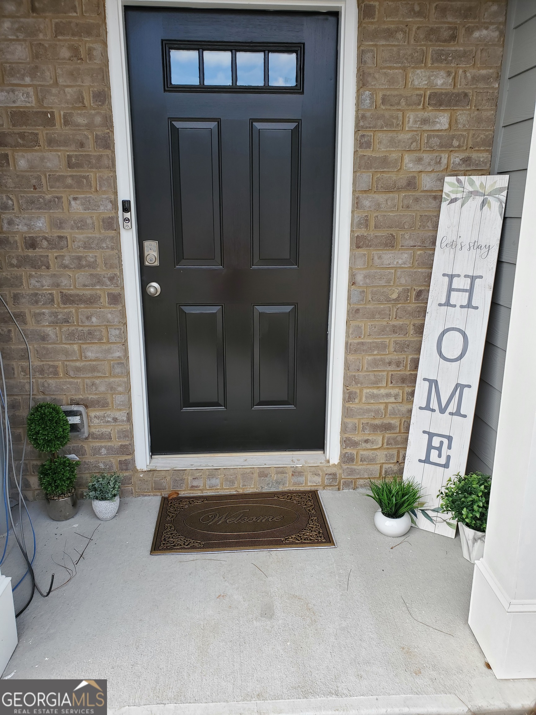 a view of front door of house