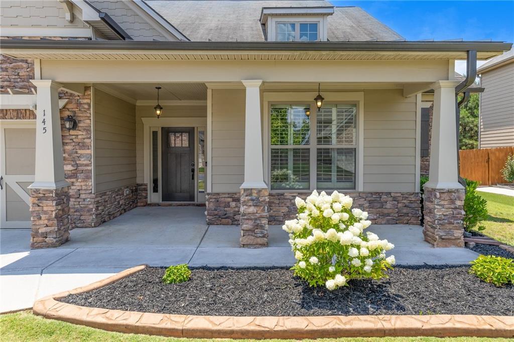 a front view of a house