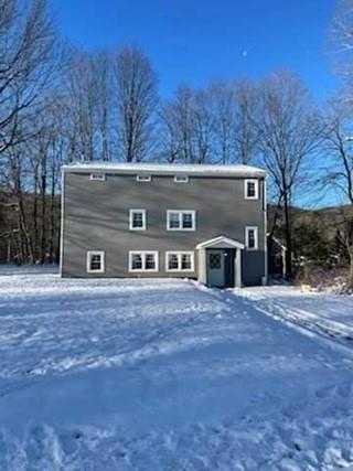 View of snow covered house