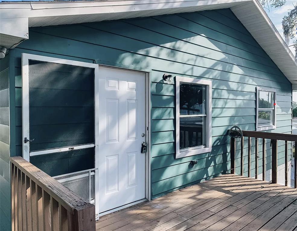 a view of outdoor space and deck