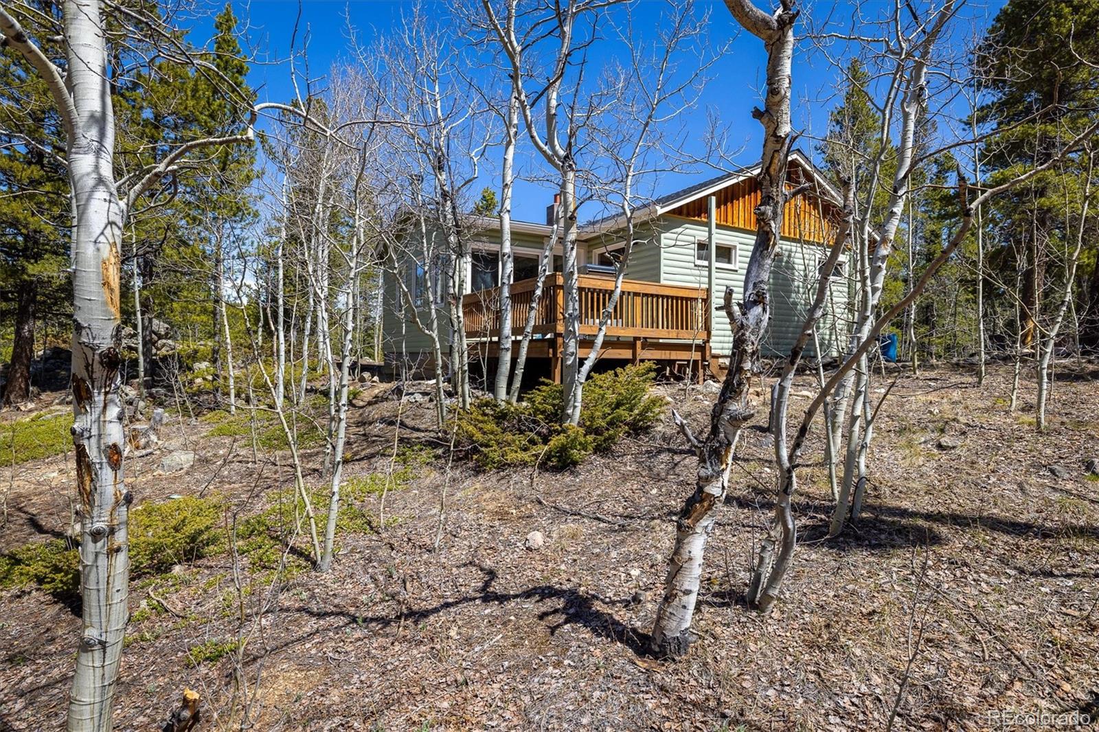 a view of a back yard of the house