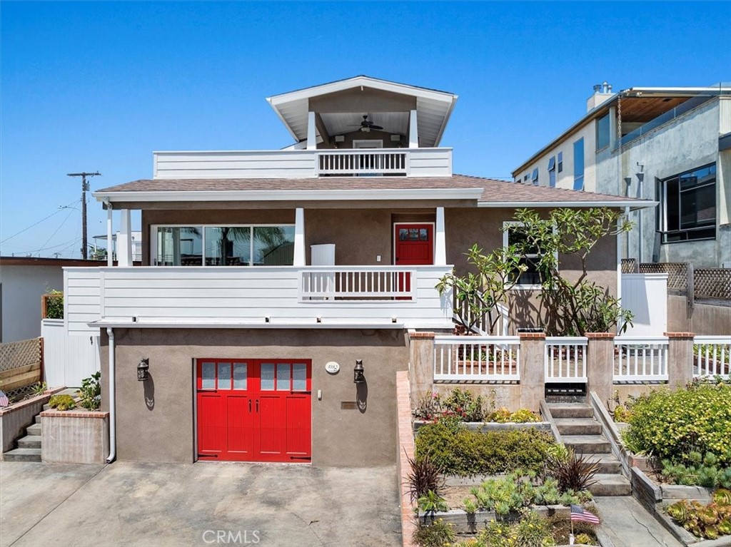 a view of a house with a balcony