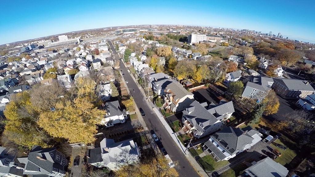 an aerial view of multiple house