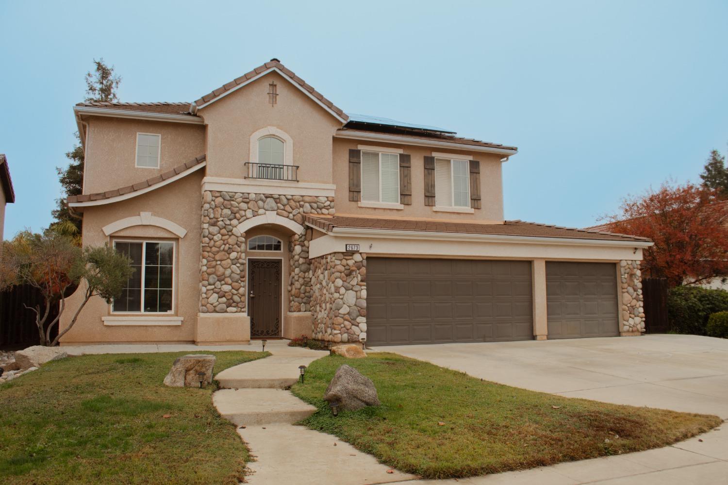 a front view of a house