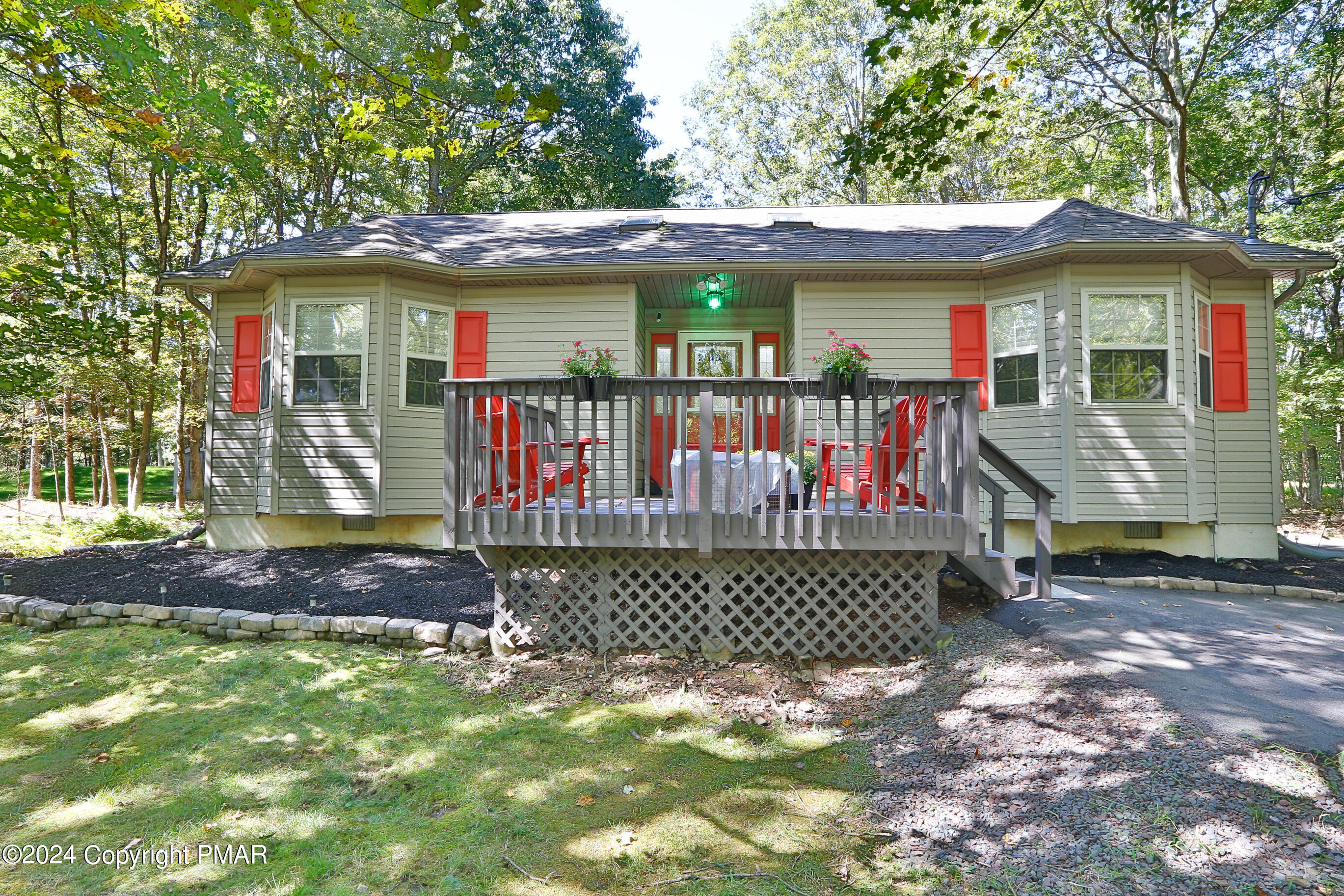 a front view of a house