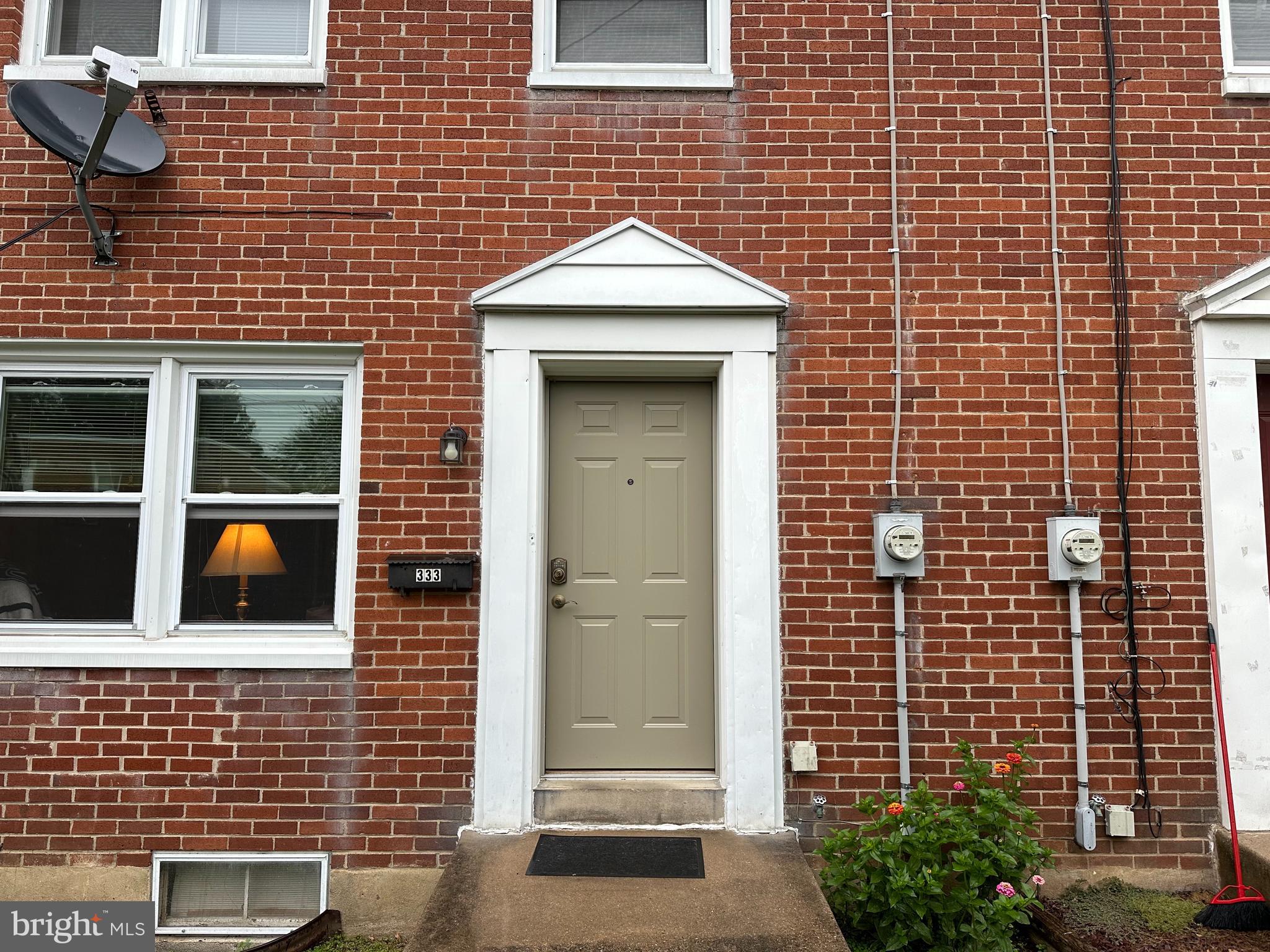 a view of front door of house