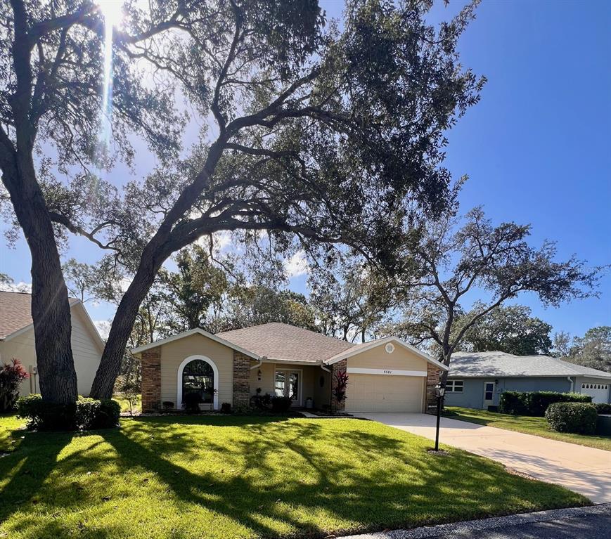 a view of a house with a yard