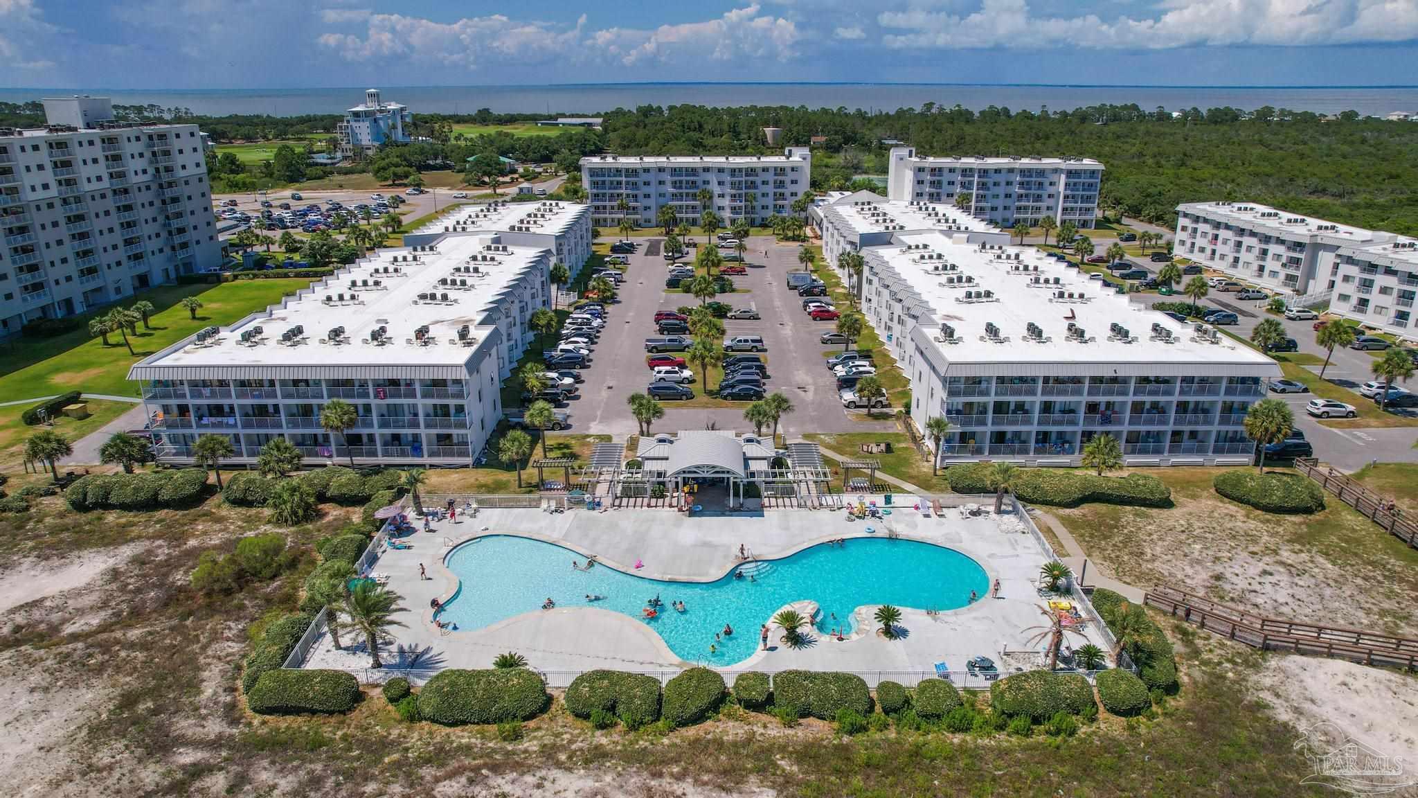 an aerial view of multiple house