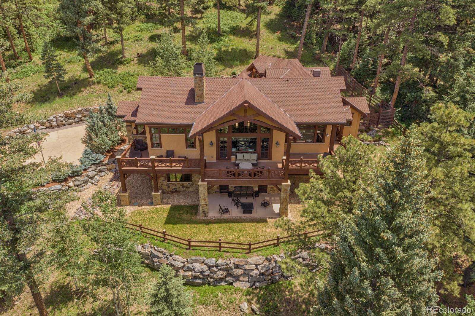 a aerial view of a house