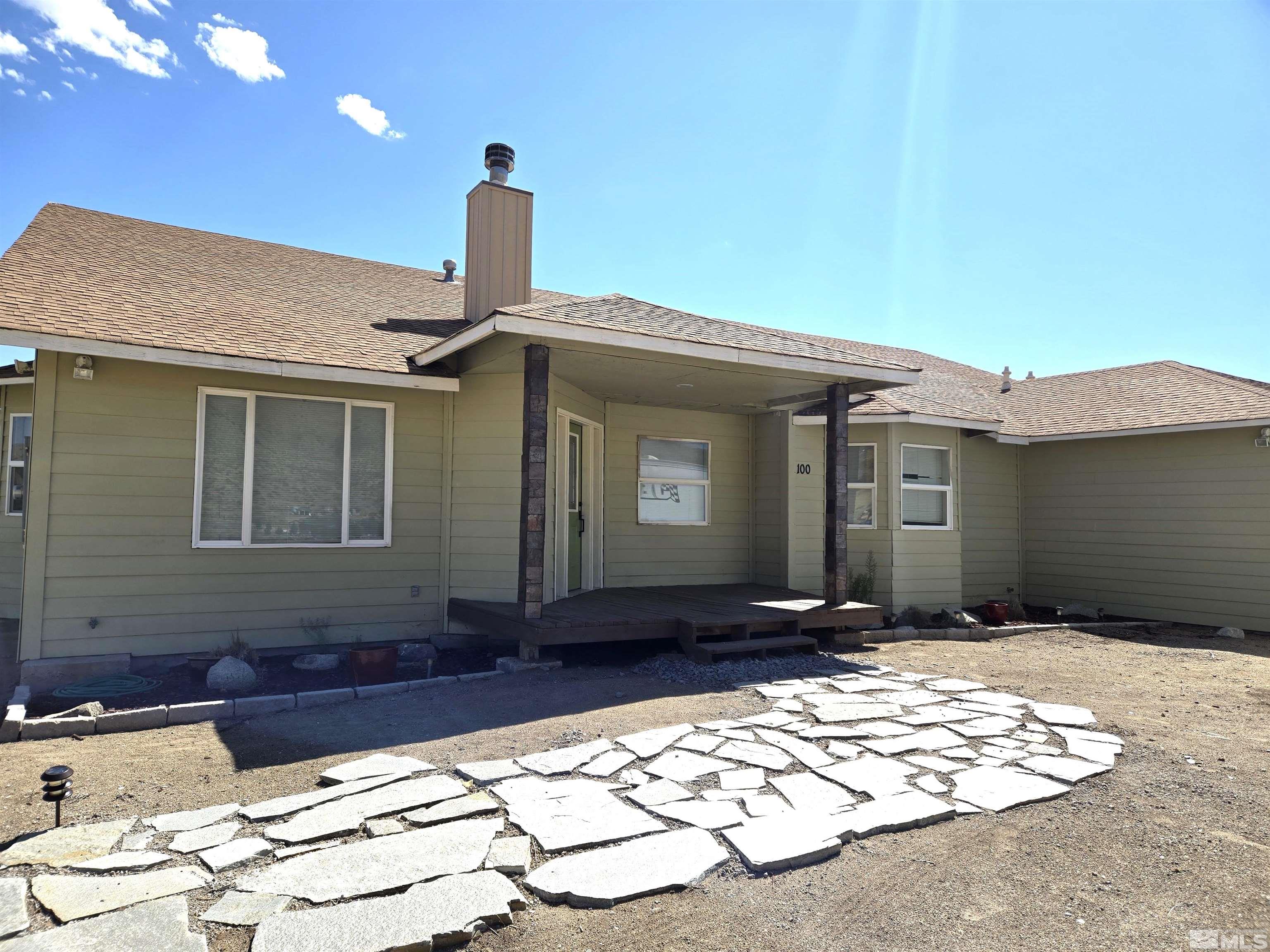 a front view of a house