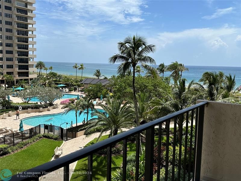 a view of a balcony