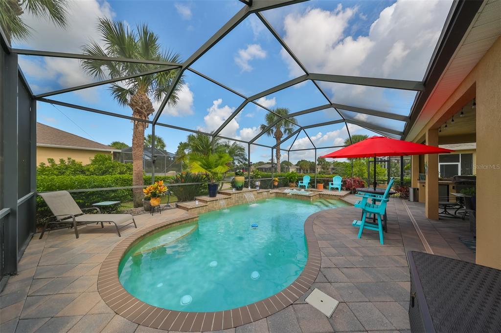 an outdoor space with patio