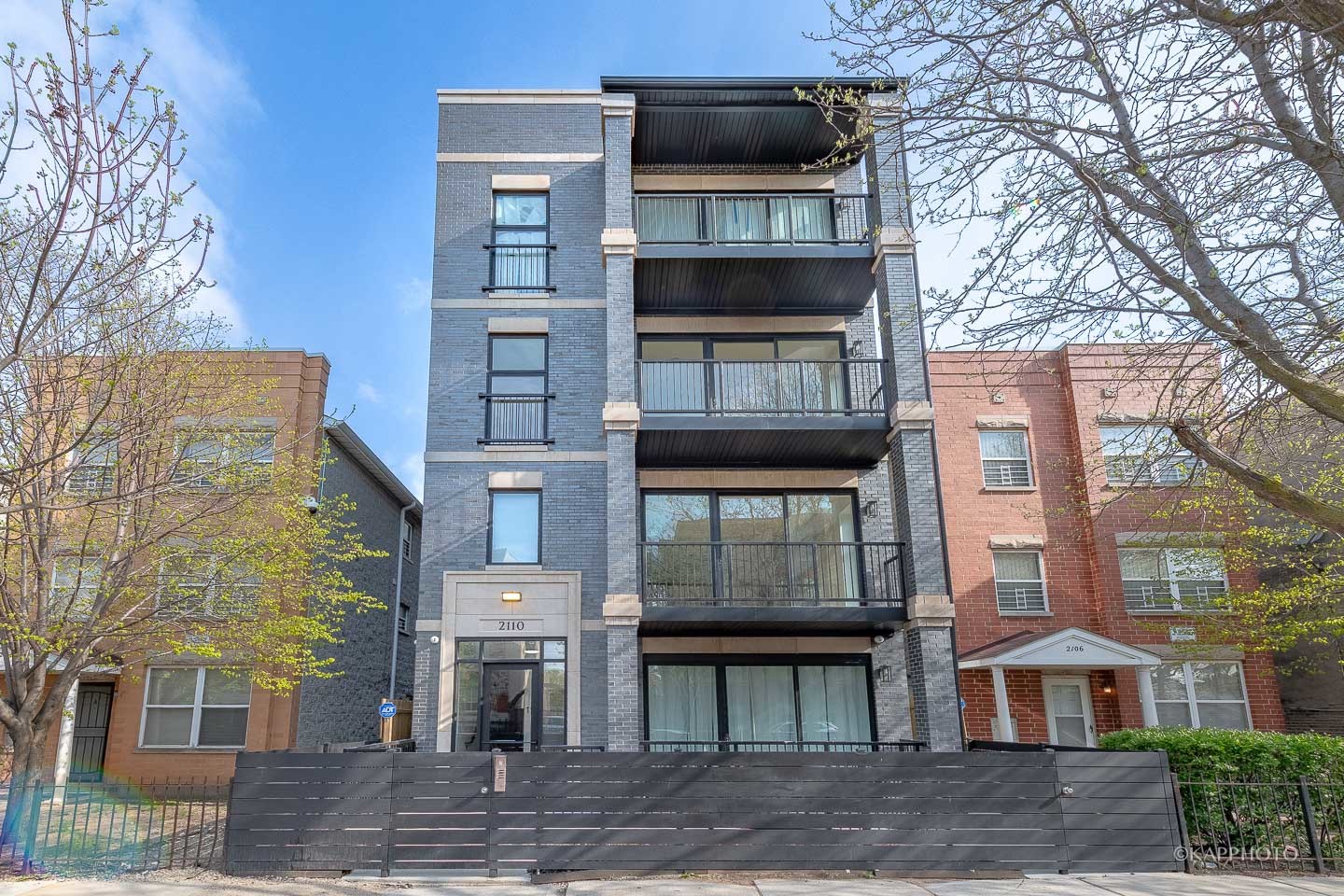 a building view with a outdoor space