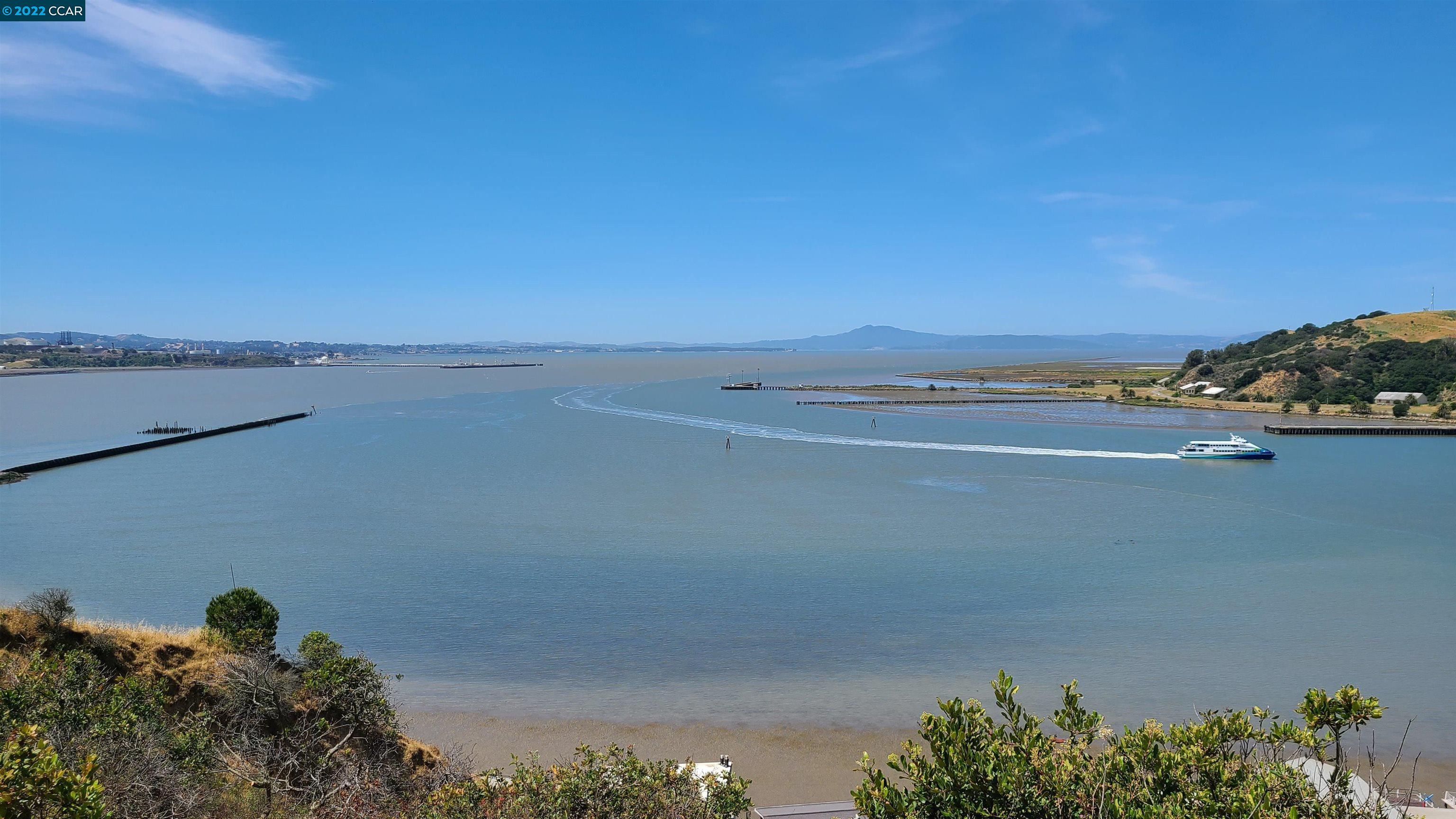 a view of an ocean and beach