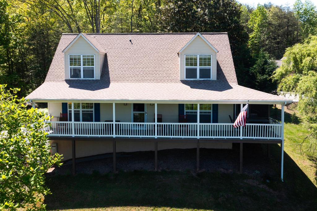 a front view of a house with a balcony