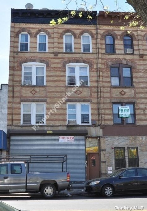 a view of a building with many windows