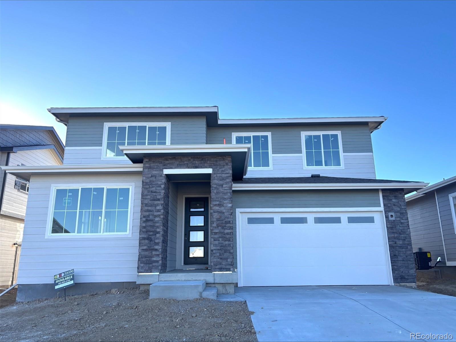 a front view of a house