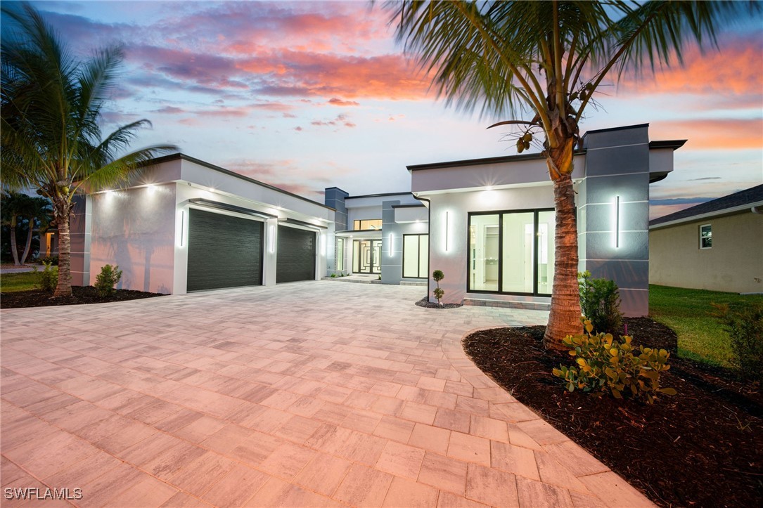 a view of a house with a patio