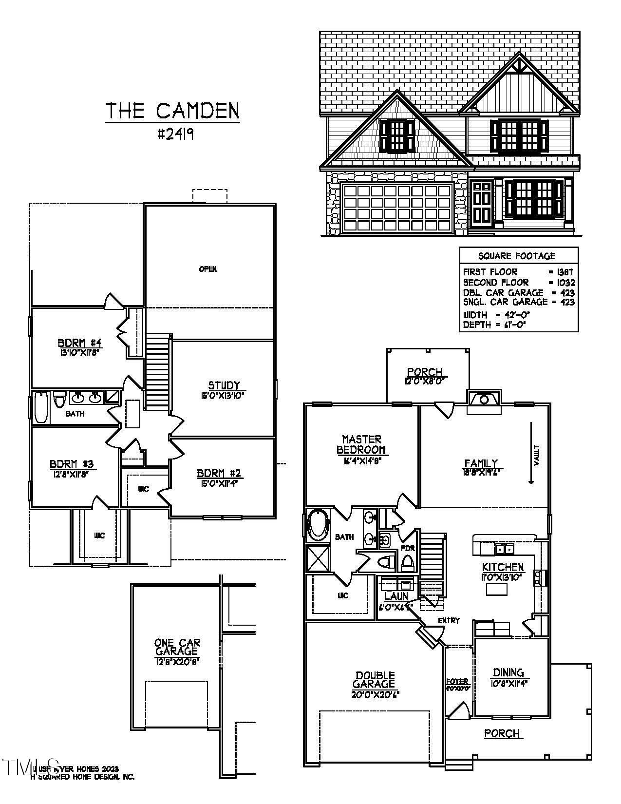 Camden cutsheet - Garage left