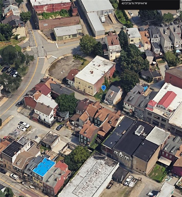 an aerial view of a city