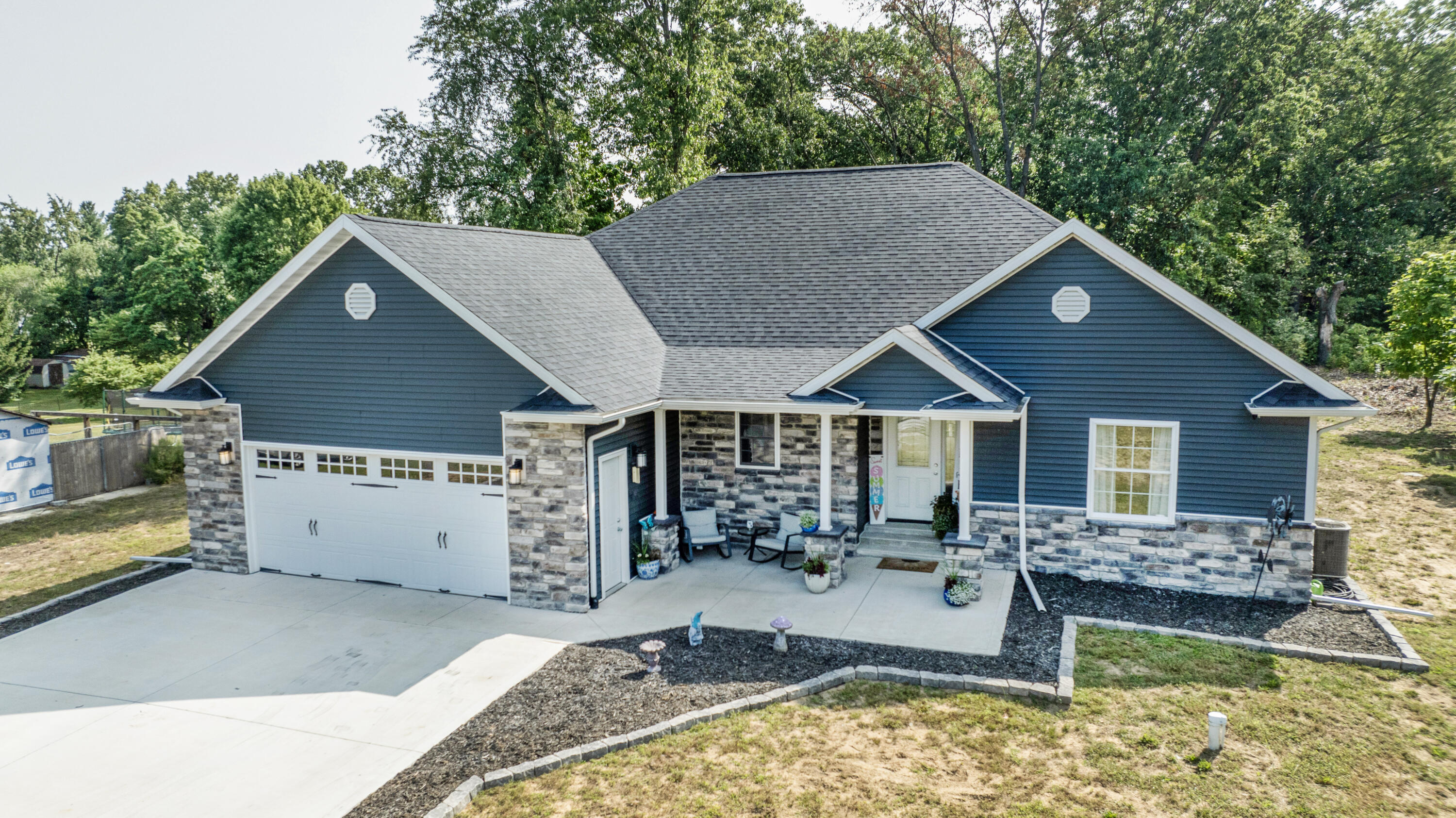 a house view with a outdoor space