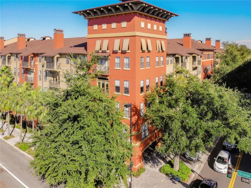 an aerial view of multiple houses